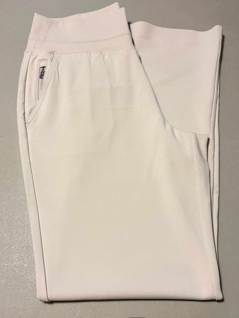 Athleta Venice High Rise Wide Leg Hem Slit Cream - You will love wearing them! - Picture 3 of 4